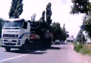 Новое видео колонны с «Буком сепаратистов» в Украине